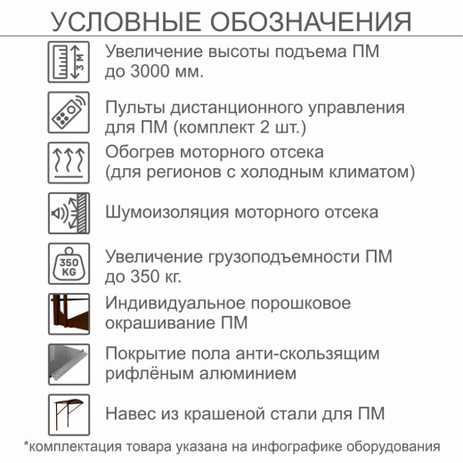 Вертикальный подъемник для инвалидов по ТУ ПМ-01, с шумоизоляцией моторного отсека, с увеличеной грузоподъемностью до 350 кг, с покрытием пола анти-скользящим рифлёным алюминием